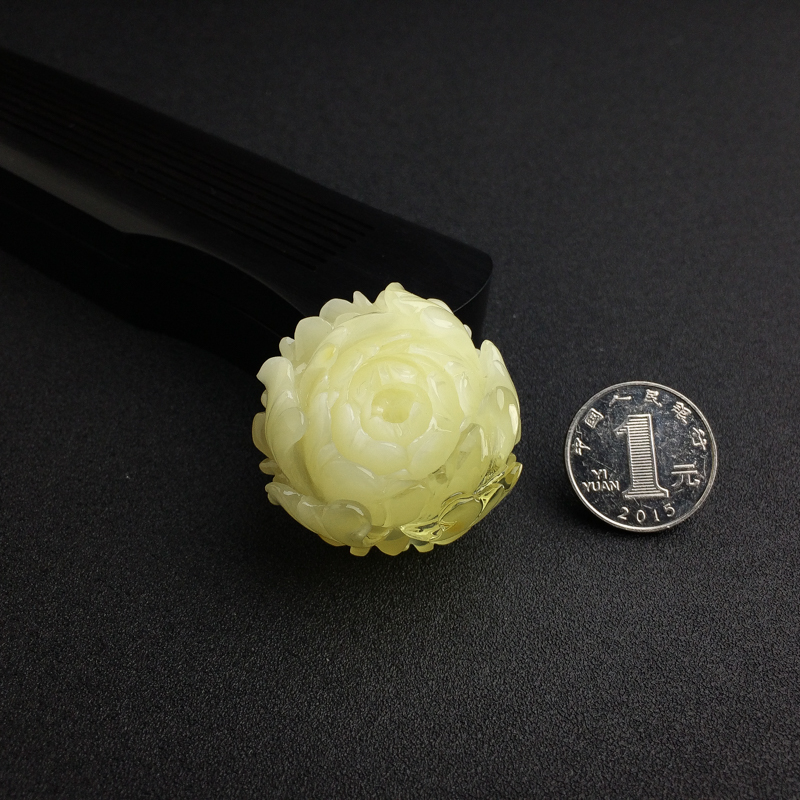 天然柠檬黄蜜蜡吊坠 - 红掌柜