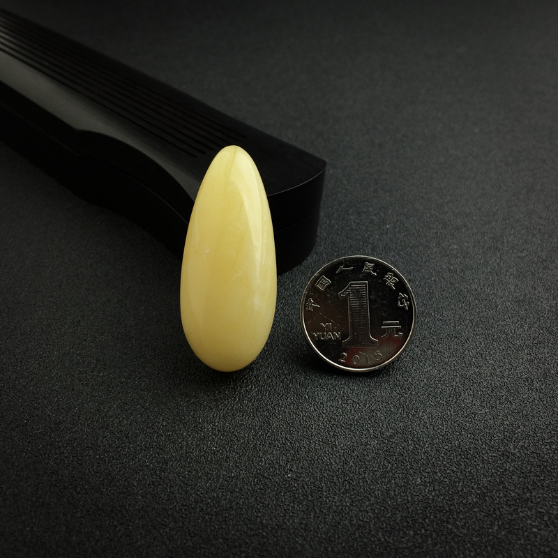 天然鸡油黄蜜蜡水滴吊坠 - 红掌柜