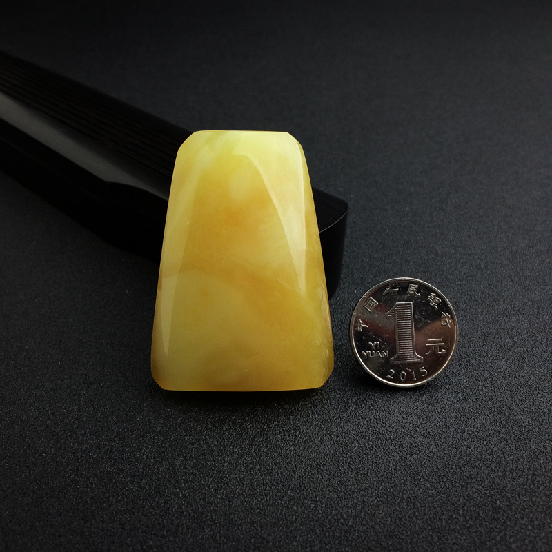 天然金绞蜜鸡油黄蜜蜡无事牌 - 红掌柜