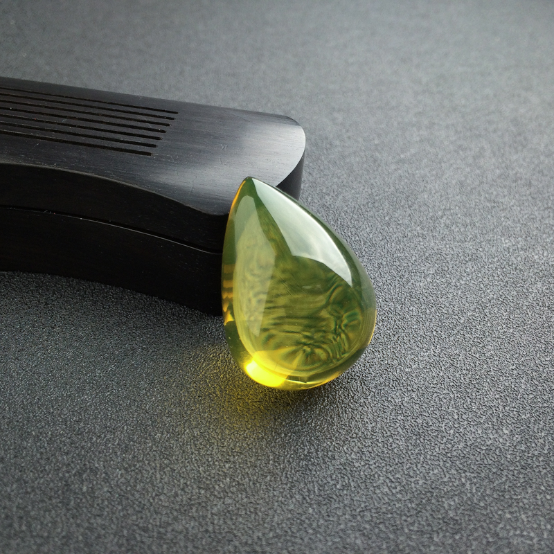 墨西哥蓝珀水滴吊坠 - 红掌柜