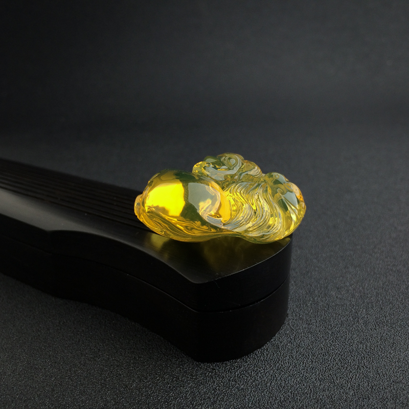 缅甸金珀马到成功吊坠 - 红掌柜