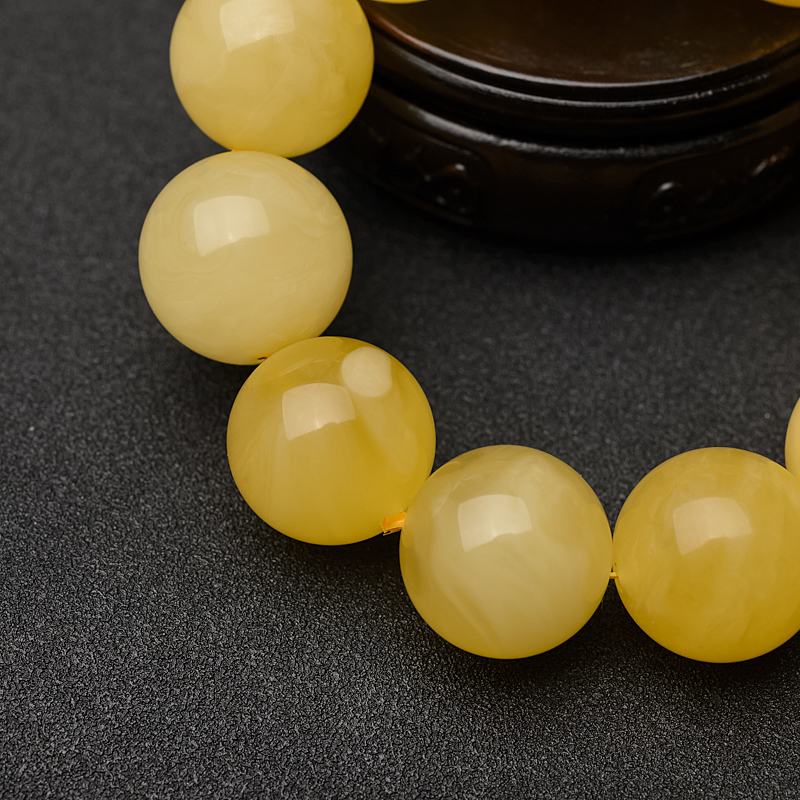 波罗的海鸡油黄蜜蜡手串 - 红掌柜