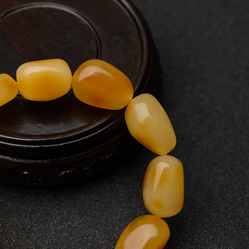 波罗的海俏色蜜蜡随形手串 - 红掌柜