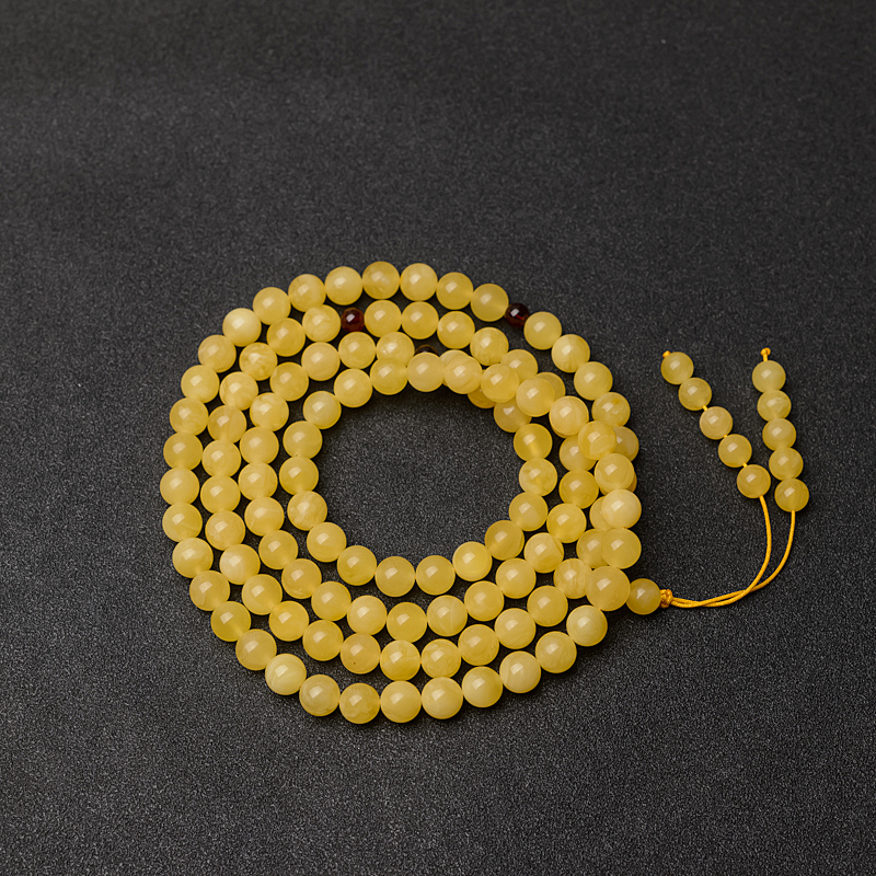 天然蜜蜡佛珠-红掌柜