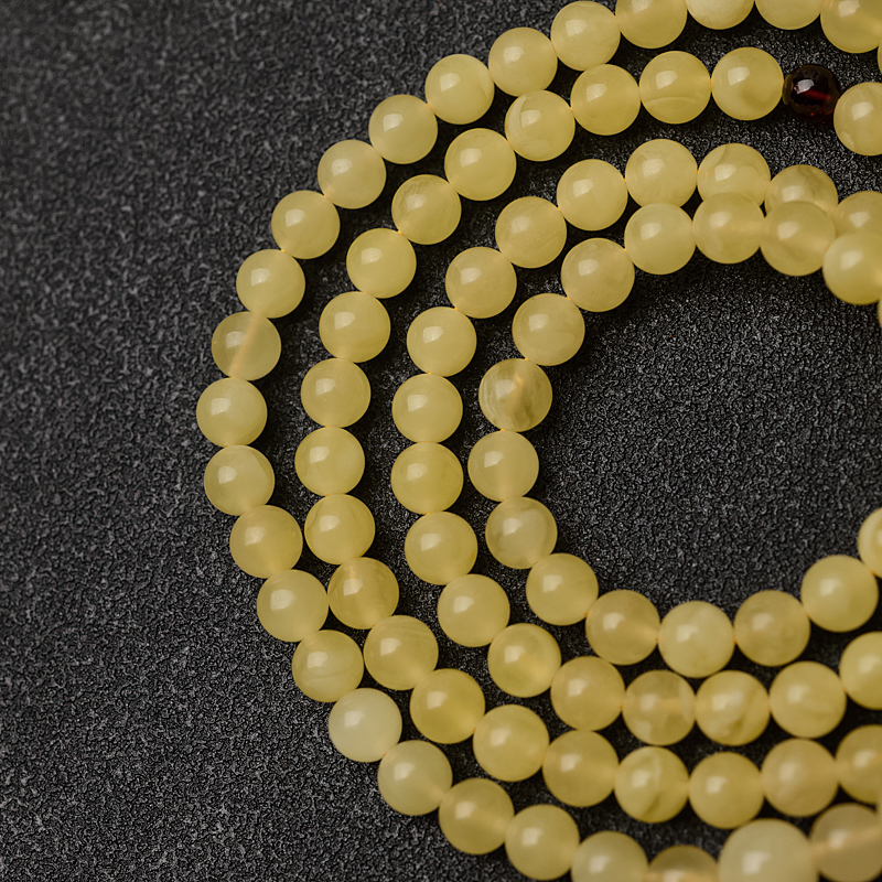 波罗的海蜜蜡佛珠-红掌柜