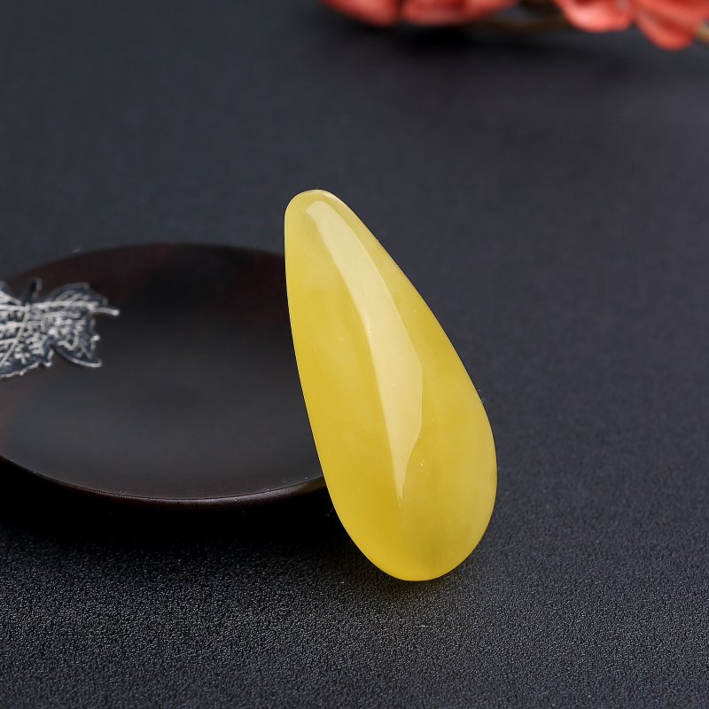 鸡油黄蜜蜡吊坠-红掌柜