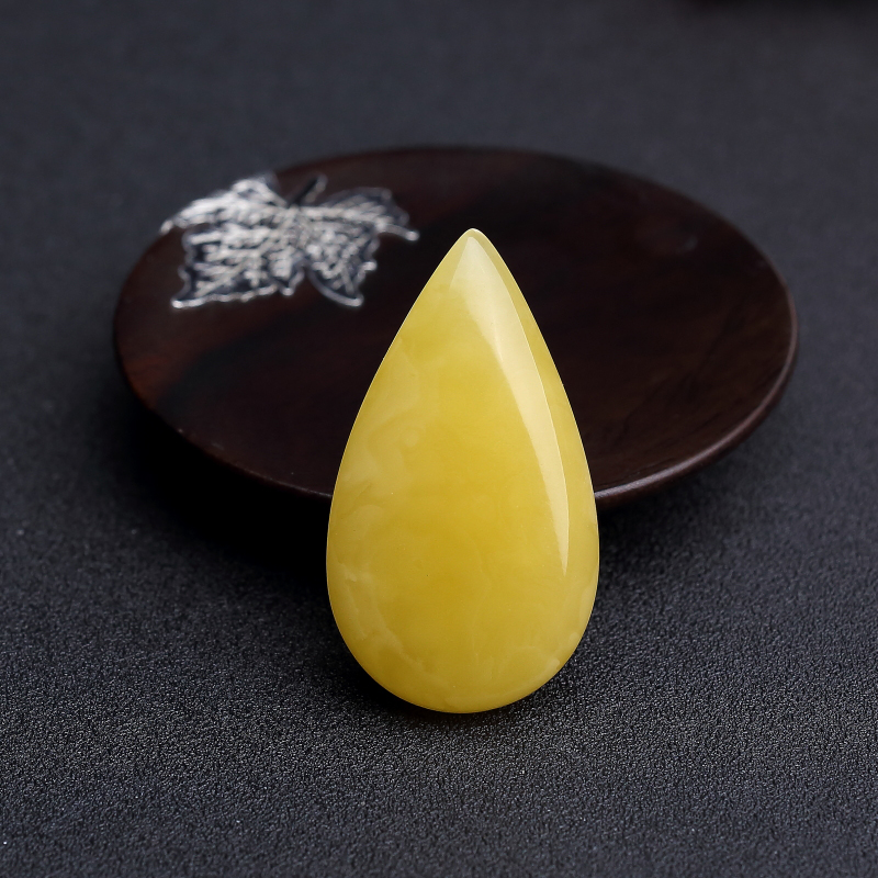 鸡油黄蜜蜡水滴吊坠-红掌柜