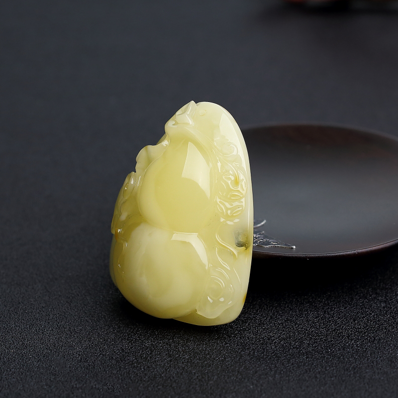 蜜蜡葫芦吊坠-红掌柜