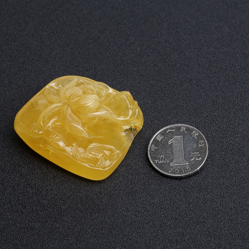 波罗的海蜜蜡连年有余吊坠-红掌柜