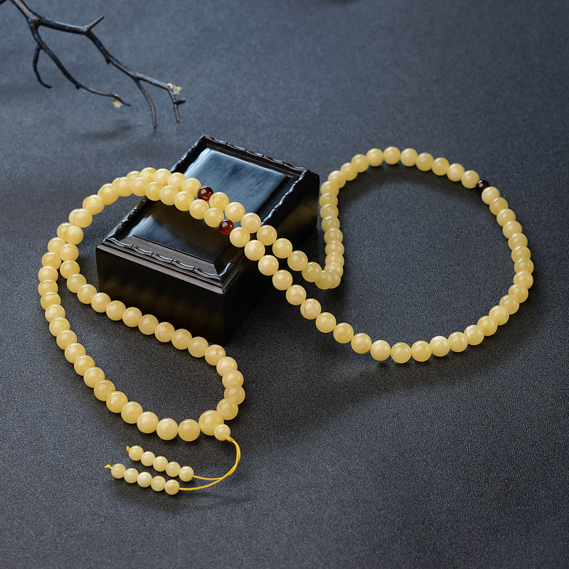 蜜蜡108佛珠-红掌柜