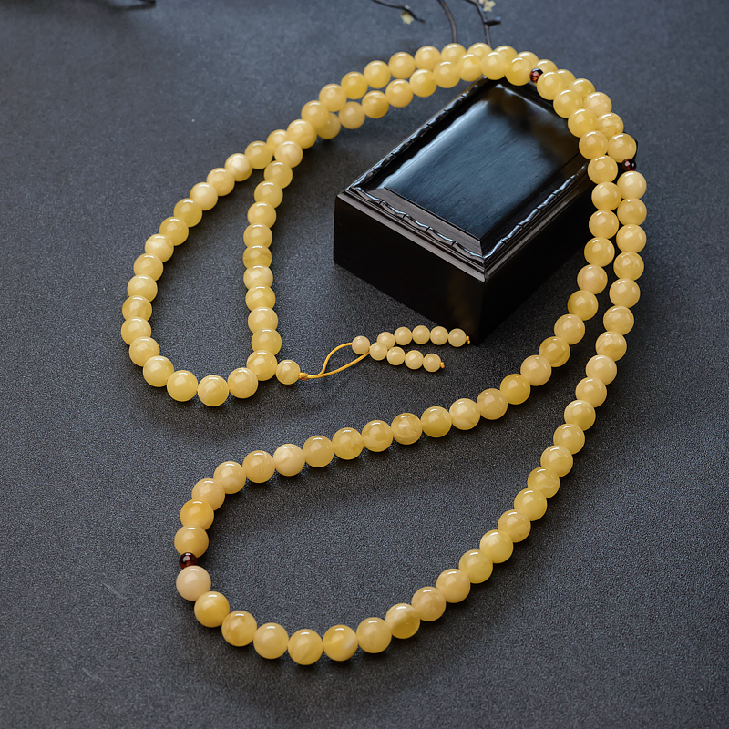 蜜蜡108佛珠-红掌柜