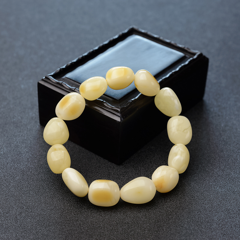 天然蜜蜡随形手串-红掌柜