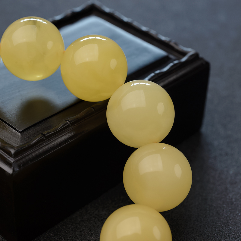 天然柠檬黄蜜蜡手串-红掌柜