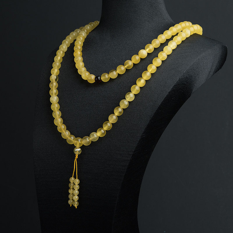 鸡油黄金绞蜜108佛珠-红掌柜