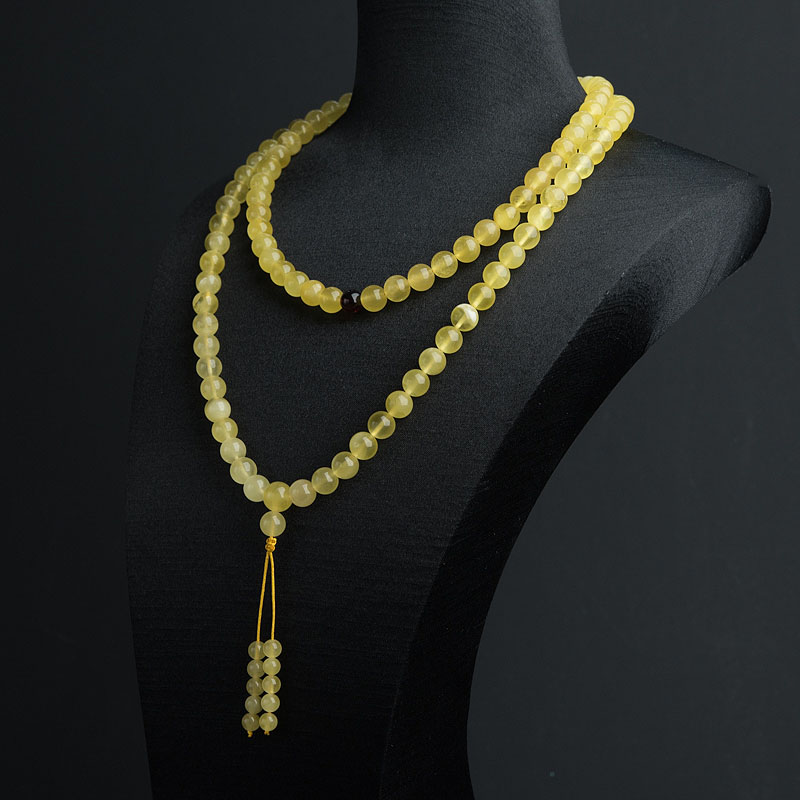 鸡油黄金绞蜜108佛珠-红掌柜