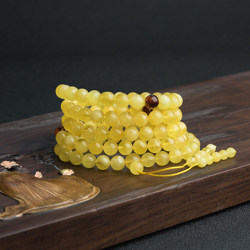 8.5mm金绞蜜108佛珠-红掌柜