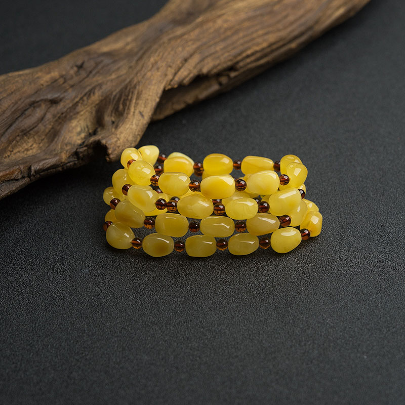 天然蜜蜡随形项链-红掌柜