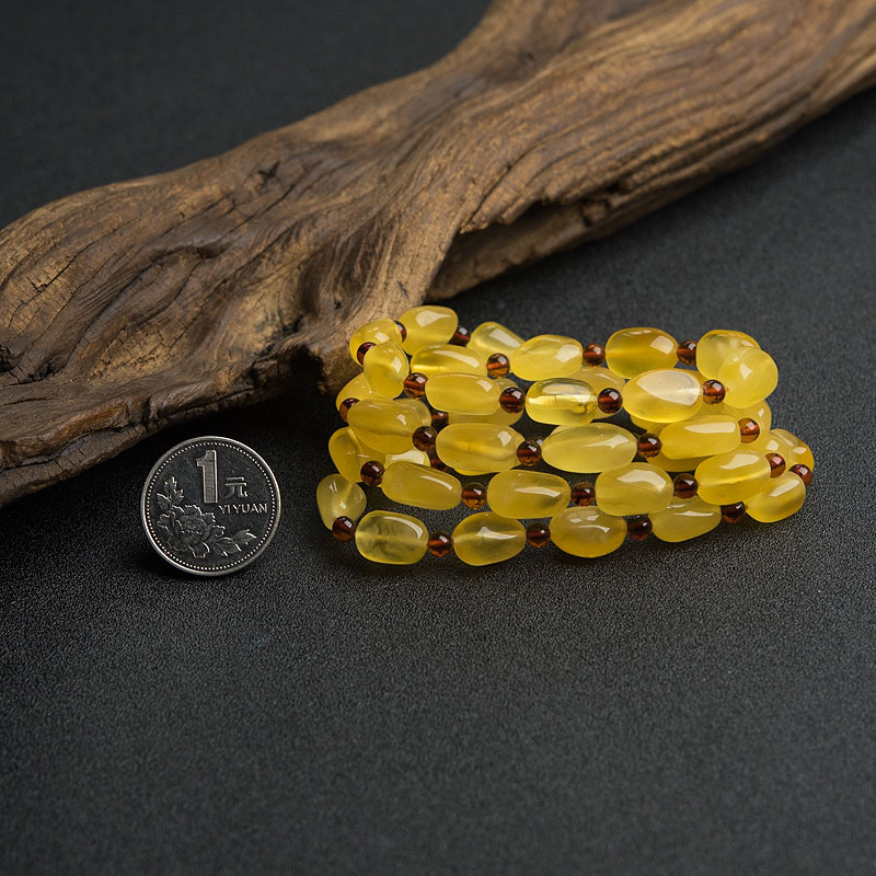 天然波罗的金绞蜜随形项链-红掌柜