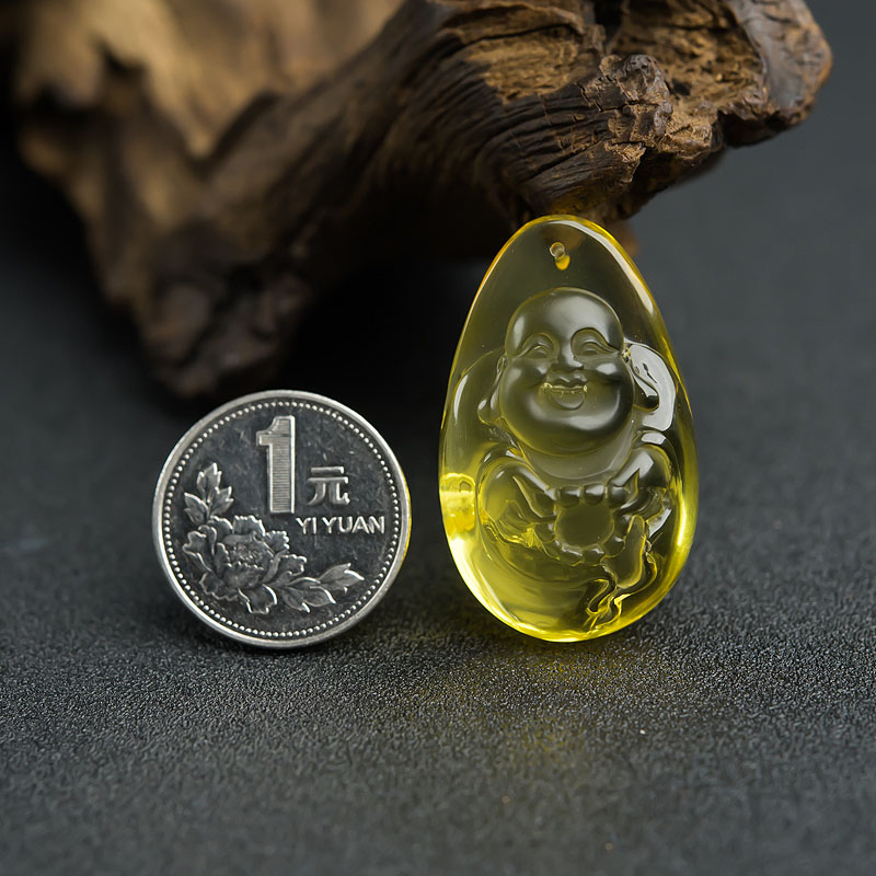 天然金珀吊坠-红掌柜