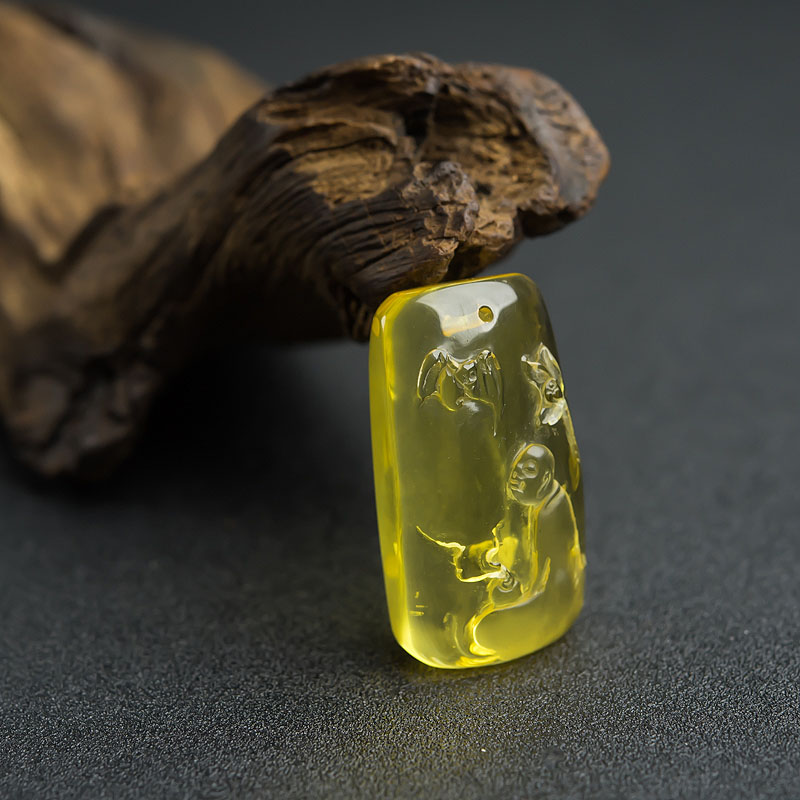 波罗的海金珀佛吊坠-红掌柜