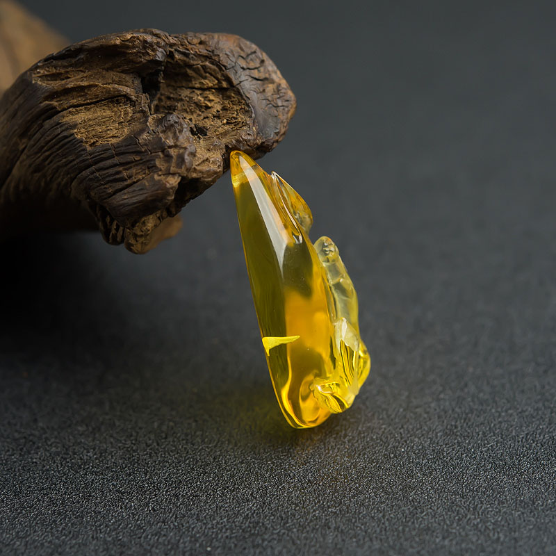 天然金珀佛吊坠-红掌柜