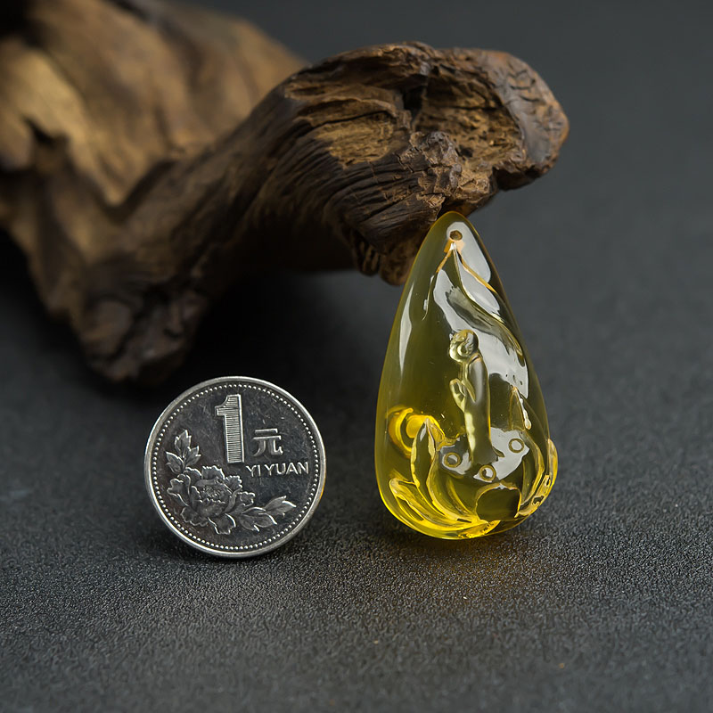 天然波罗的海金珀吊坠-红掌柜