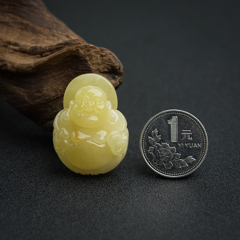 波罗的海柠檬黄蜜蜡吊坠-红掌柜