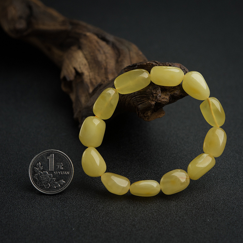 波罗的海鸡油黄蜜蜡手串-红掌柜