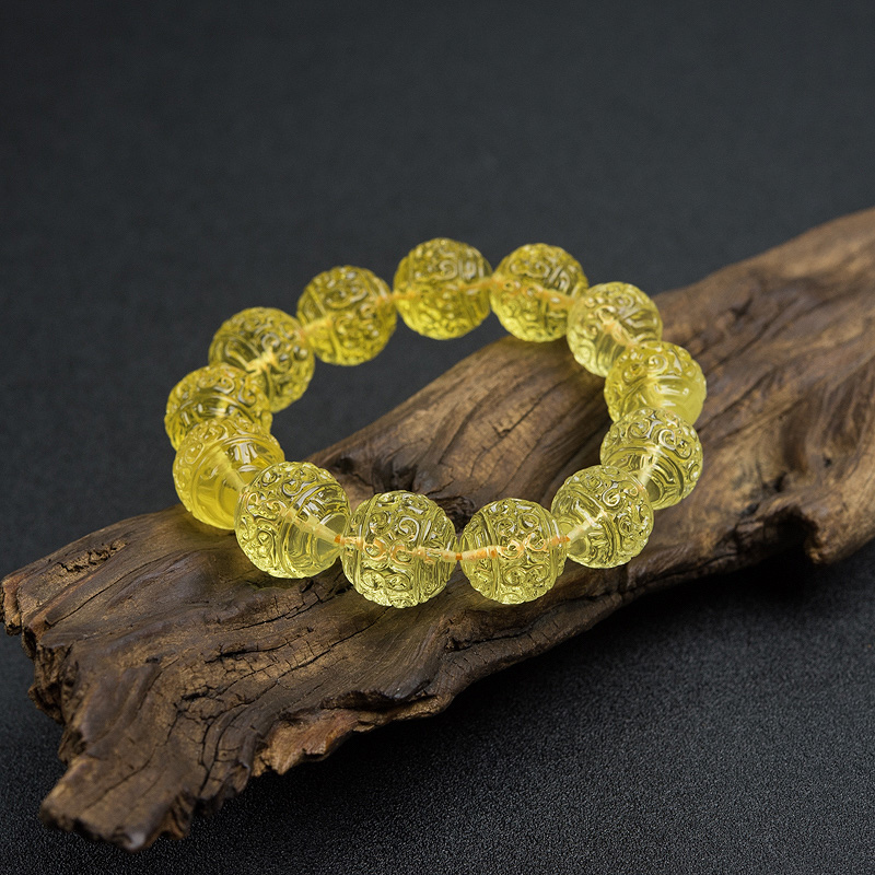 金绞蜜回纹珠手串-红掌柜