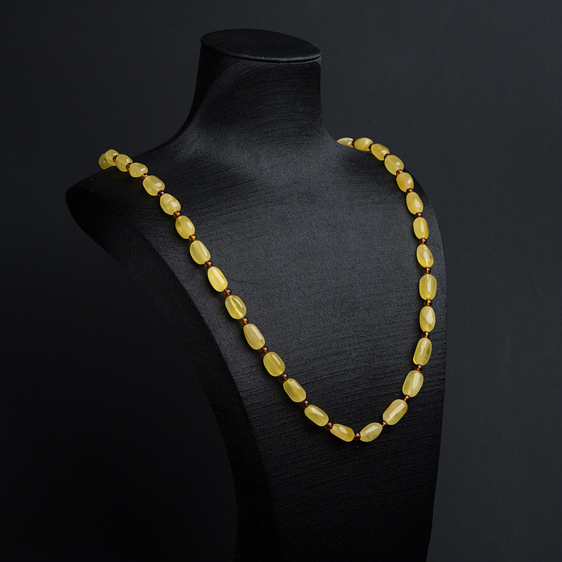 鸡油黄金绞蜜随形项链-红掌柜