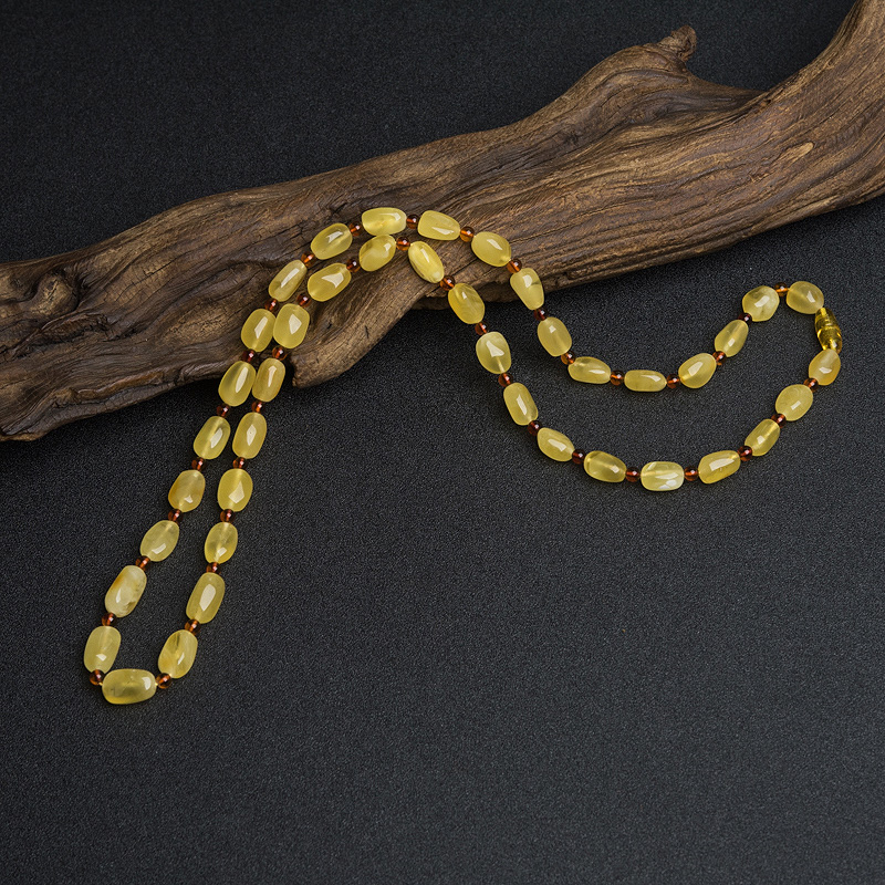 天然鸡油黄金绞蜜随形项链-红掌柜