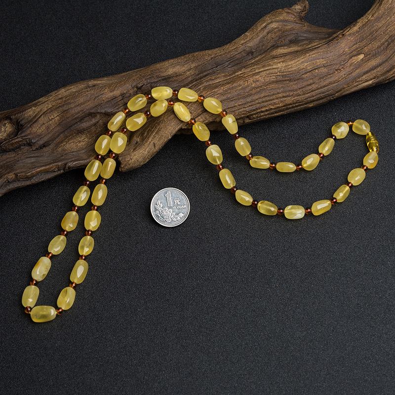 天然波罗的海金绞蜜随形项链-红掌柜