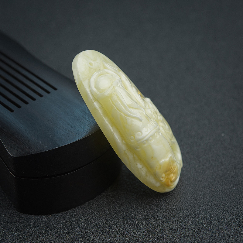 蜜蜡竹节吊坠-红掌柜