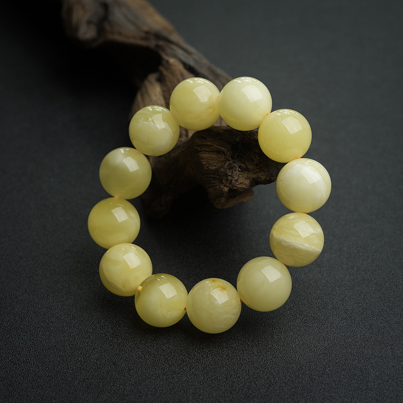 21mm蜜蜡单圈手串-红掌柜