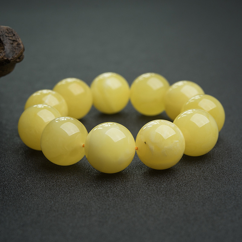 蜜蜡单圈手串-红掌柜