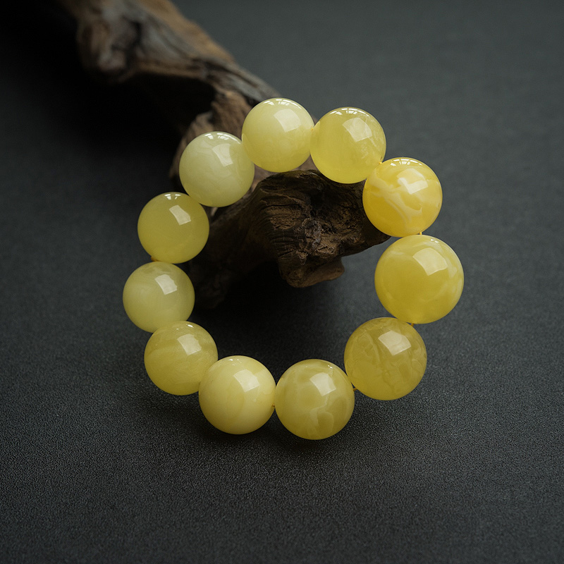 22mm蜜蜡单圈手串-红掌柜