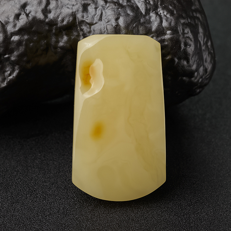 柠檬黄蜜蜡无事牌-红掌柜