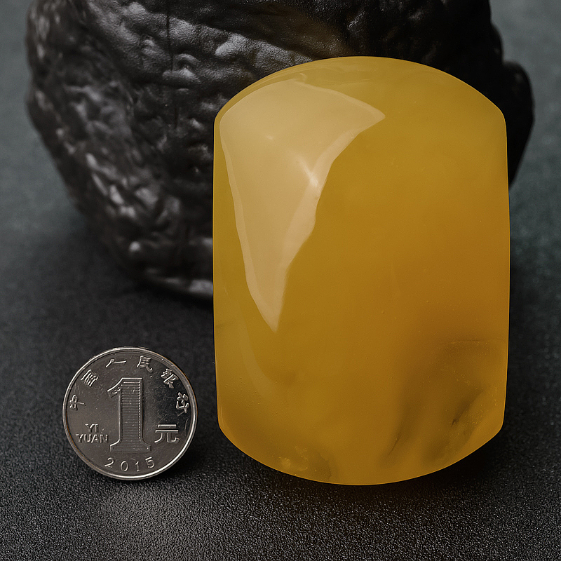 天然蜜蜡无事牌-红掌柜