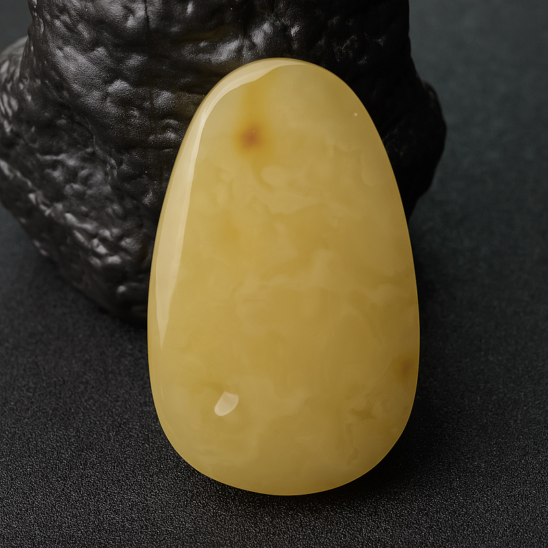 带皮鸡油黄蜜蜡吊坠-红掌柜