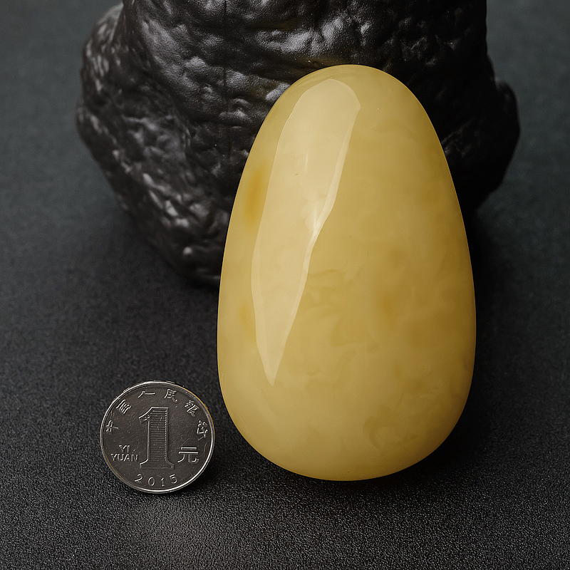 鸡油黄蜜蜡吊坠-红掌柜