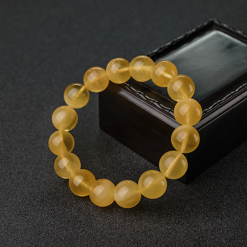 12.5mm金绞蜜单圈手串-红掌柜