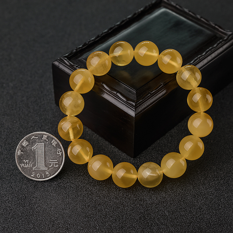 天然金绞蜜单圈手串-红掌柜