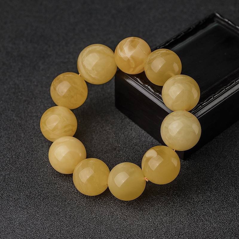 21mm蜜蜡单圈手串-红掌柜