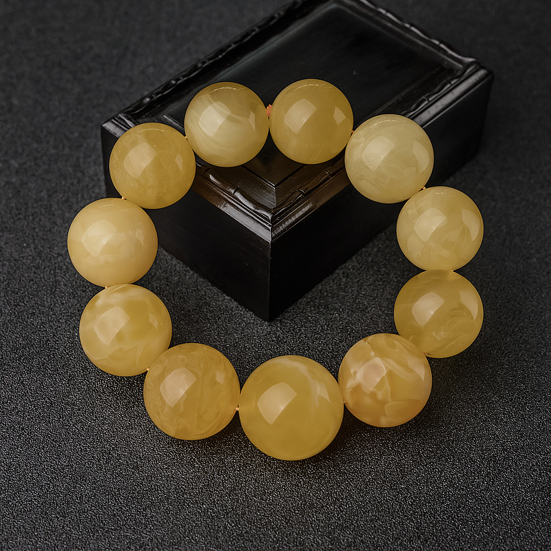 21mm蜜蜡手串-红掌柜