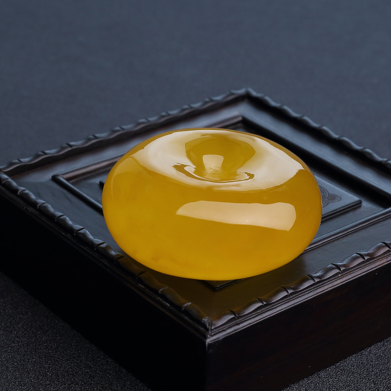 波罗的海天然鸡油黄蜜蜡吊坠-红掌柜