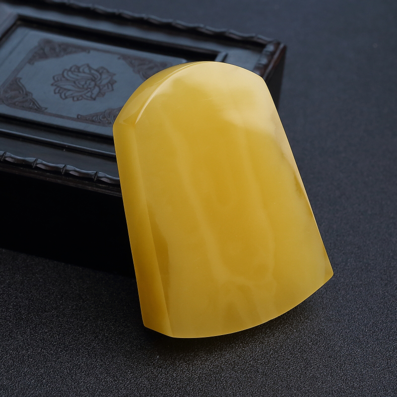 波罗的海鸡油黄蜜蜡无事牌吊坠-红掌柜