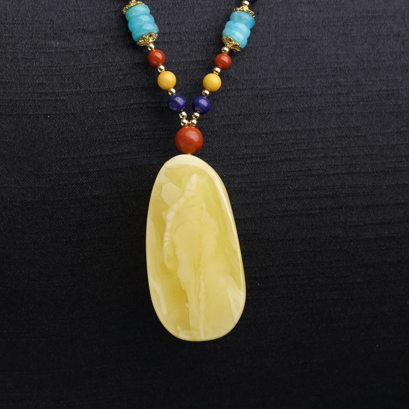 波罗的海天然蜜蜡随形项链-红掌柜