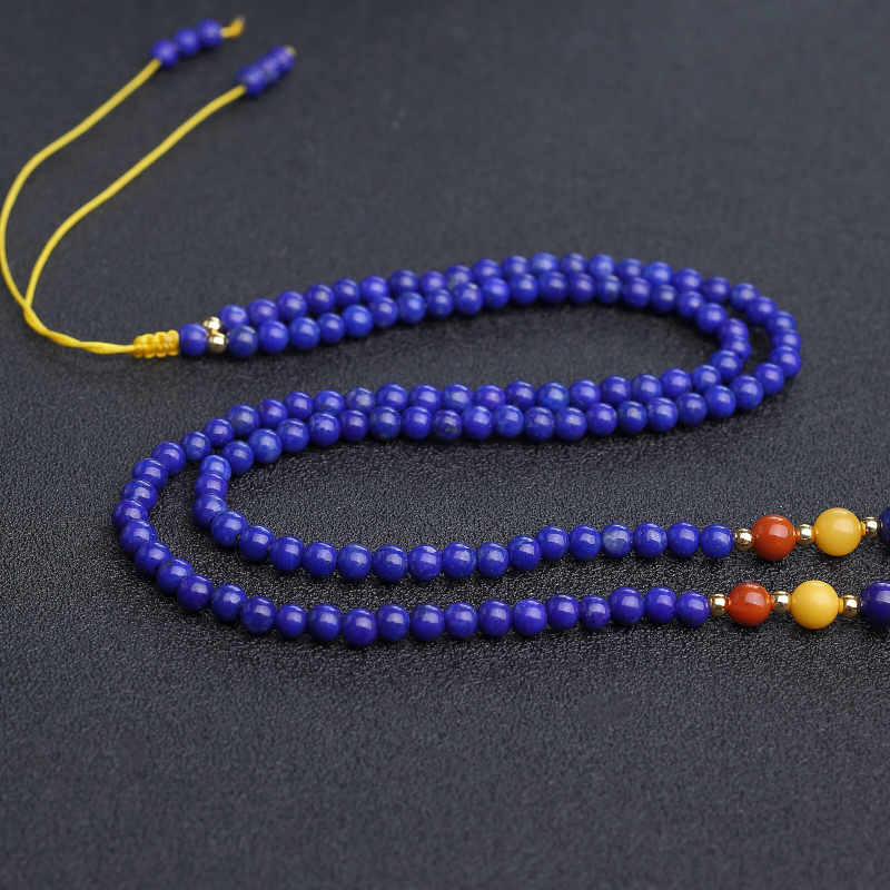 鸡油黄蜜蜡随形项链-红掌柜