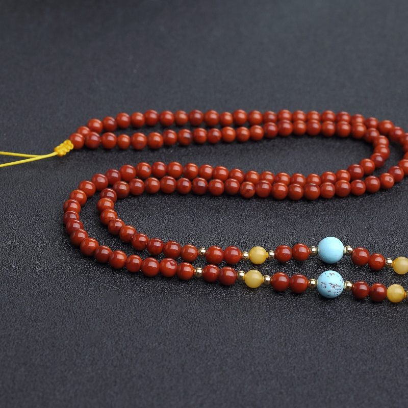 鸡油黄蜜蜡鲤鱼项链-红掌柜