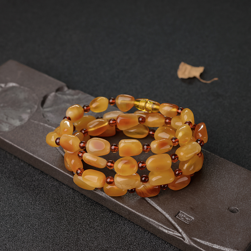 波罗的海天然蜜蜡随形项链-红掌柜